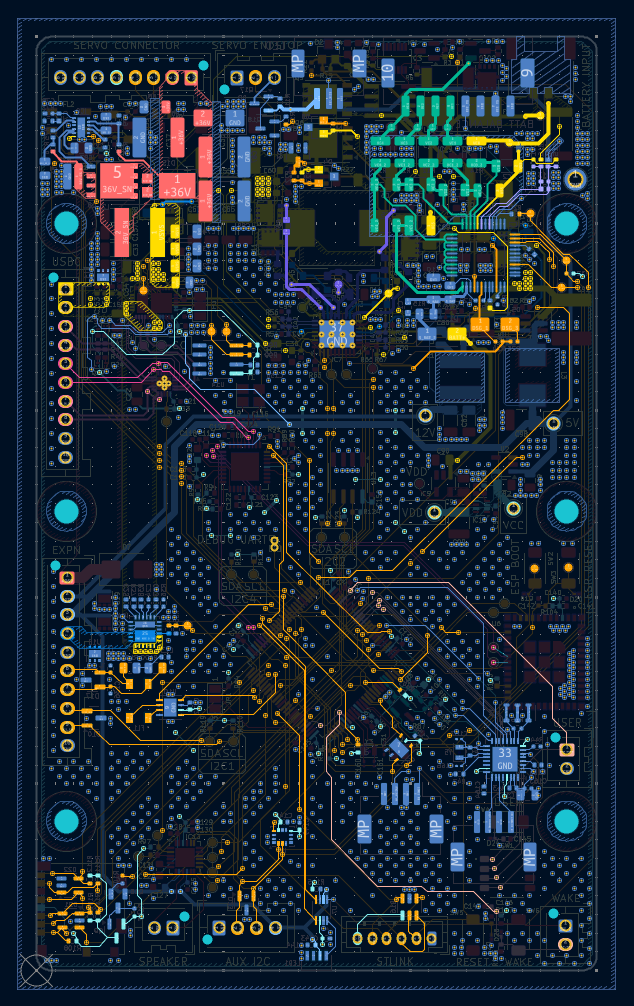 Battery Powered Industrial Valve Controller PCB - 3D Angle View